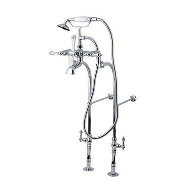 Kingston Brass Vintage Freestanding Tub Filler Package, Polished Chrome Clawfoot Tub Set Kingston Brass